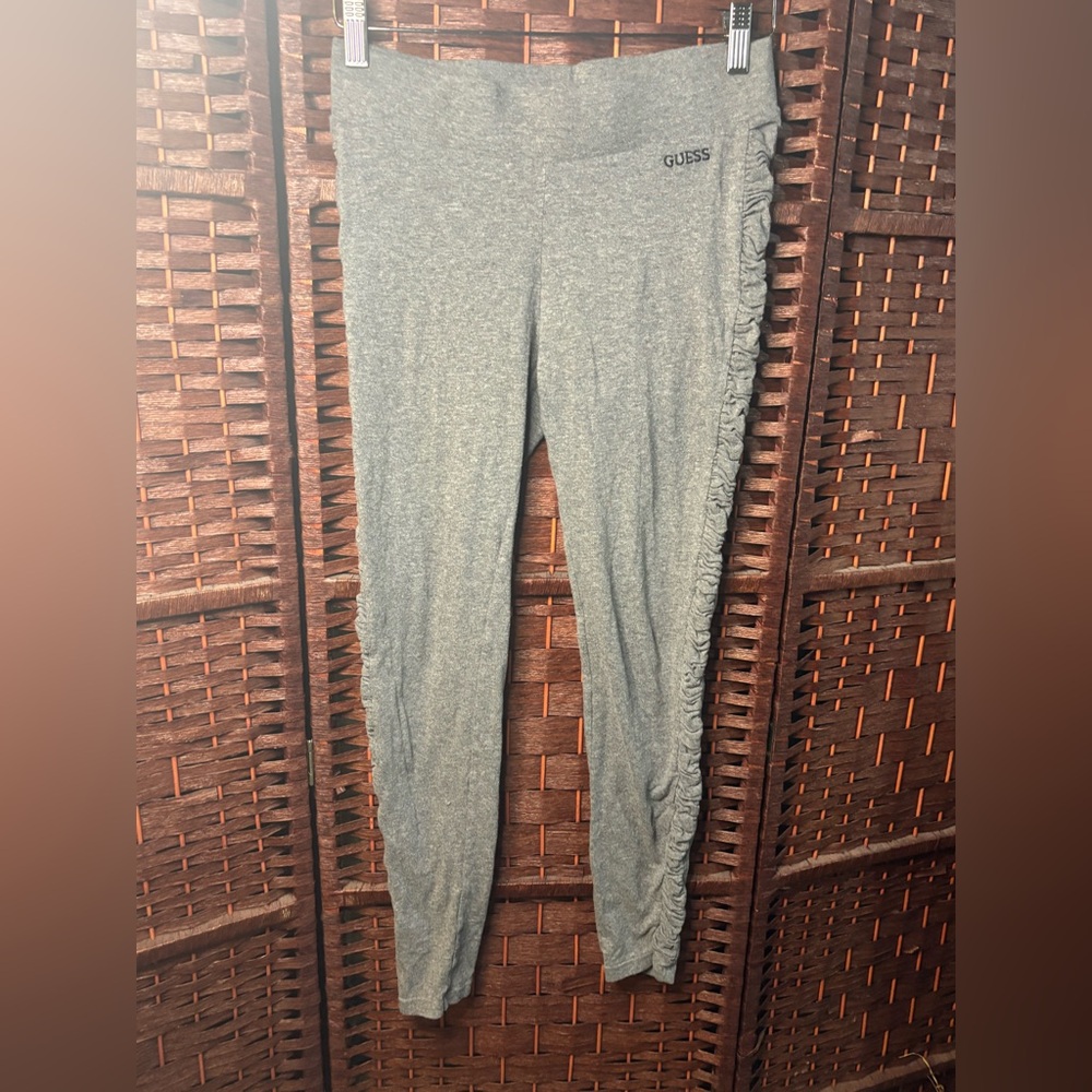 Guess Gray Ruched Side Seam Leggings
